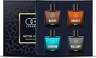OG BEAUTY Alpha Male Perfume Gift Set – 4x50ml Eau De Parfum for Men | Bold & Long-Lasting Scents - Shadow, Woody, Smokey, Gallant | Premium Gift for Him (20% Concentration)