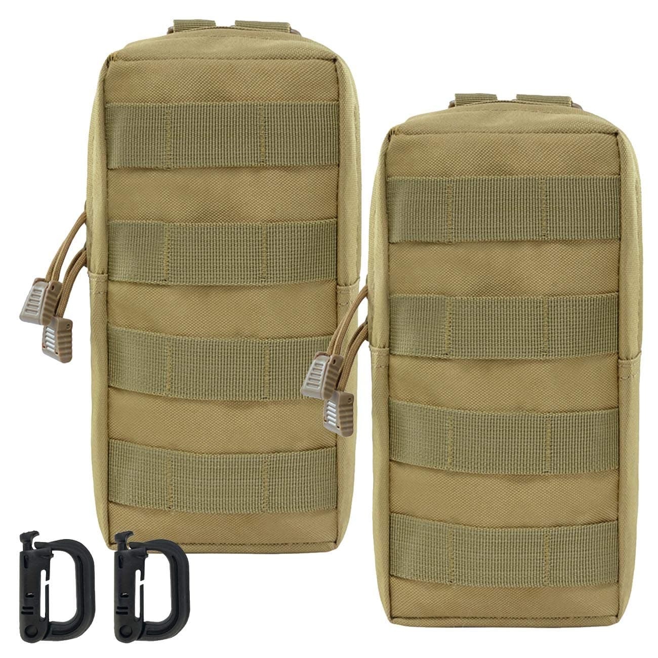 Genleas Molle Pouches Multi-Purpose Compact Tactical Compact Water-Resistant EDC Pouch with D-Ring Hook