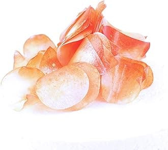 Crystal Candy Orange-&-White Edible Petals - Colorful Edible Flowers Petal for Cakes, Cupcakes, and Cake Decorations - Suitable for All Cakes and Baked Goods - 1 Jar of 6 Grams, 40 Petals