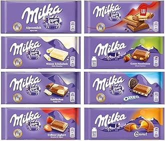 MilkaAssorted Chocolates Variety Pack of 8 Bars (Bundle #2)
