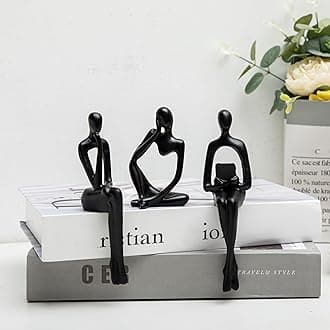 Prettidecor Thinker Statue Accents Home Decor, Thinker Sculptures Office Decor Modern Abstract Decoration on Shelf Table Desk for Living Room Office Bedroom