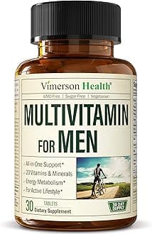 Multivitamin for Men - Daily Mens Multivitamins & Multiminerals with Vitamin D, Vitamin C, B12, Zinc & Iron. Essential Vitamins for Men for Energy, Focus, Stamina, Performance, Mens Health. 30 Tablets