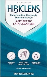 Hibiclens – Antimicrobial, Antiseptic Soap and Skin Cleanser – Foaming Pump Included – 16 oz – for Home and Hospital – 4% CHG
