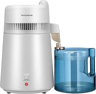 - Water Distiller Countertop 1.6 Gallon/6L 900W Distilled Water Machine with Smart Switch Purifier Filter for Home Office, White