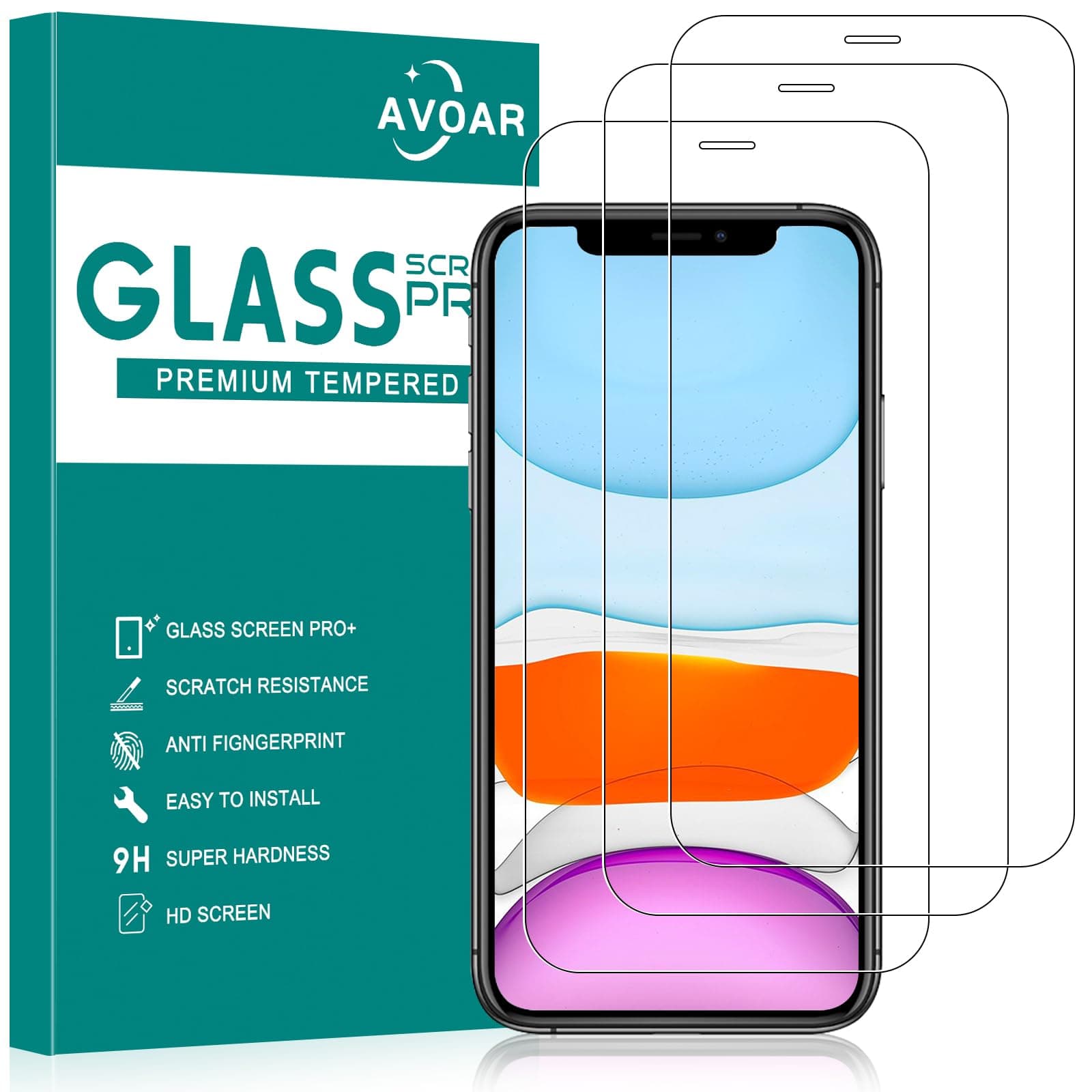 iPhone 11/XR 3Pack Tempered Glass Screen Protector