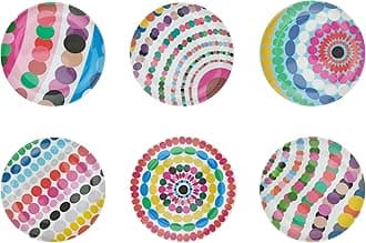 French Bull Melamine Assorted Plates-6 Piece Set -Melamine Dinnerware-Platter, Serving, Party, Platter, Dish (6" Appetizer Plate, Bauble)