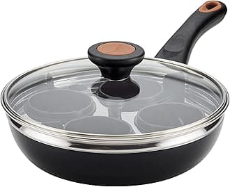 Glide Copper Ceramic Nonstick Covered Egg Poacher, 8-Inch, Black - 10654