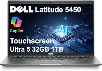 Dell Latitude 5450 Business Laptop (14" FHD Touchscreen, Intel 12-Core Ultra 5 135U vPro (> i7-1355U), 32GB DDR5 RAM, 1TB SSD), Backlit, IR Webcam, 2X Thunderbolt 4, Ethernet, Win 11 Pro, 2025 AI PC