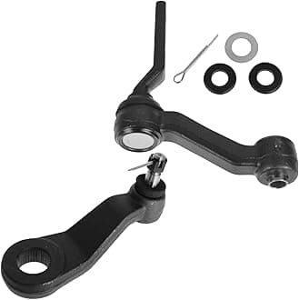 TRQ Front Driver & Passenger Side Steering Kit Idler Arm & Bracket Assembly Pitman Arm Compatible with 1995-2002 Ford Crown Victoria Lincoln Town Car Mercury Grand Marquis