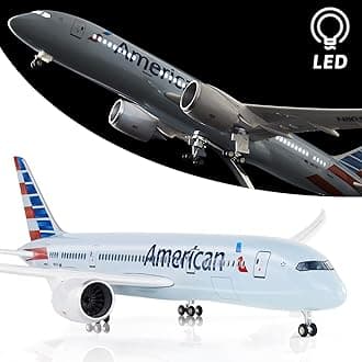 1:130 Scale Large Model Airplane American Boeing 787 Plane Models Diecast Airplanes with LED Light for Collection or Gift
