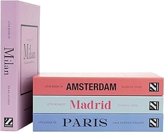 Pastel Medium | 4 PCS Faux Decorative Books for Home Decor | Not Real Books (Cardboard Boxes) | Coffee Table, Shelf Styling & Modern Aesthetic Accent Pieces for Living Room, Office