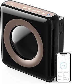 Air Purifier for Home Up to 1,575ft², App-Enabled Smart Technology, Compatible with Amazon Alexa, HEPA Filter for Smoke, Allergies, Odor, Auto Mode, Airmega AP-1512HHS Black