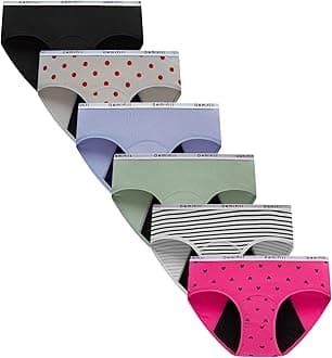 Demifill Teen Girls Period Panties Juniors First Period Starter Underwear Soft Briefs Pack of 6 Multipack