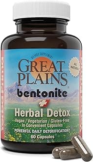 Yerba Prima Bentonite Clay Plus Herbal Detox - 60 Veggie Capsules - Natural Cleansing Supplement