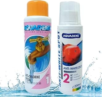 Jainsons Pet Products Aquadene Aquarium Fish Care Special Freshwater and Saltwater Effective Treatment for Fish Tank (200 ML, Anti-Chlorine, Anti White SPOT)
