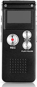 Ghost Hunting Equipment Paranormal Equipment for Ghost Hunting Digital EVP Voice Activated Recorder Rechargeable Recorder Device with Microphone, 8GB(Black)