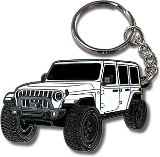 Jeep Wrangler Keychain - Officially Licensed Jeep Rubicon Accessories JL Key Chain JKU 2024 2023