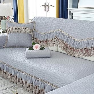 Sofa Slipcovers,Sofa Cushion Non-Slip Modern Home Sofa Cover Four Seasons Universal@Gray_90*210Cm(1Pcs)
