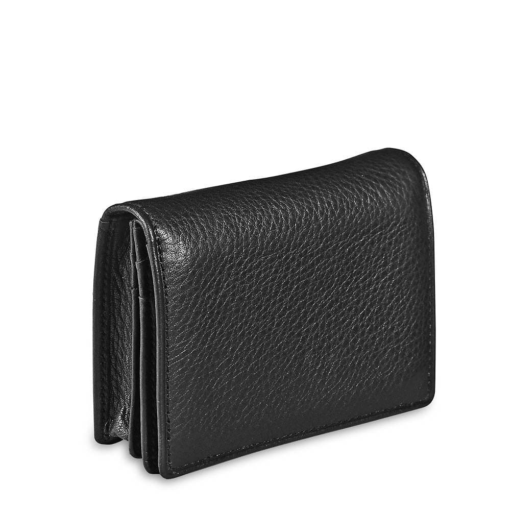 Levenger Deluxe Simple Leather Card Wallet - Black