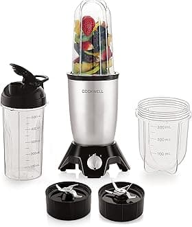 Bullet Mixer Grinder (3 Jar, 2 Blade, Silver) - Copper, 600 Watts - 2 Year Warranty