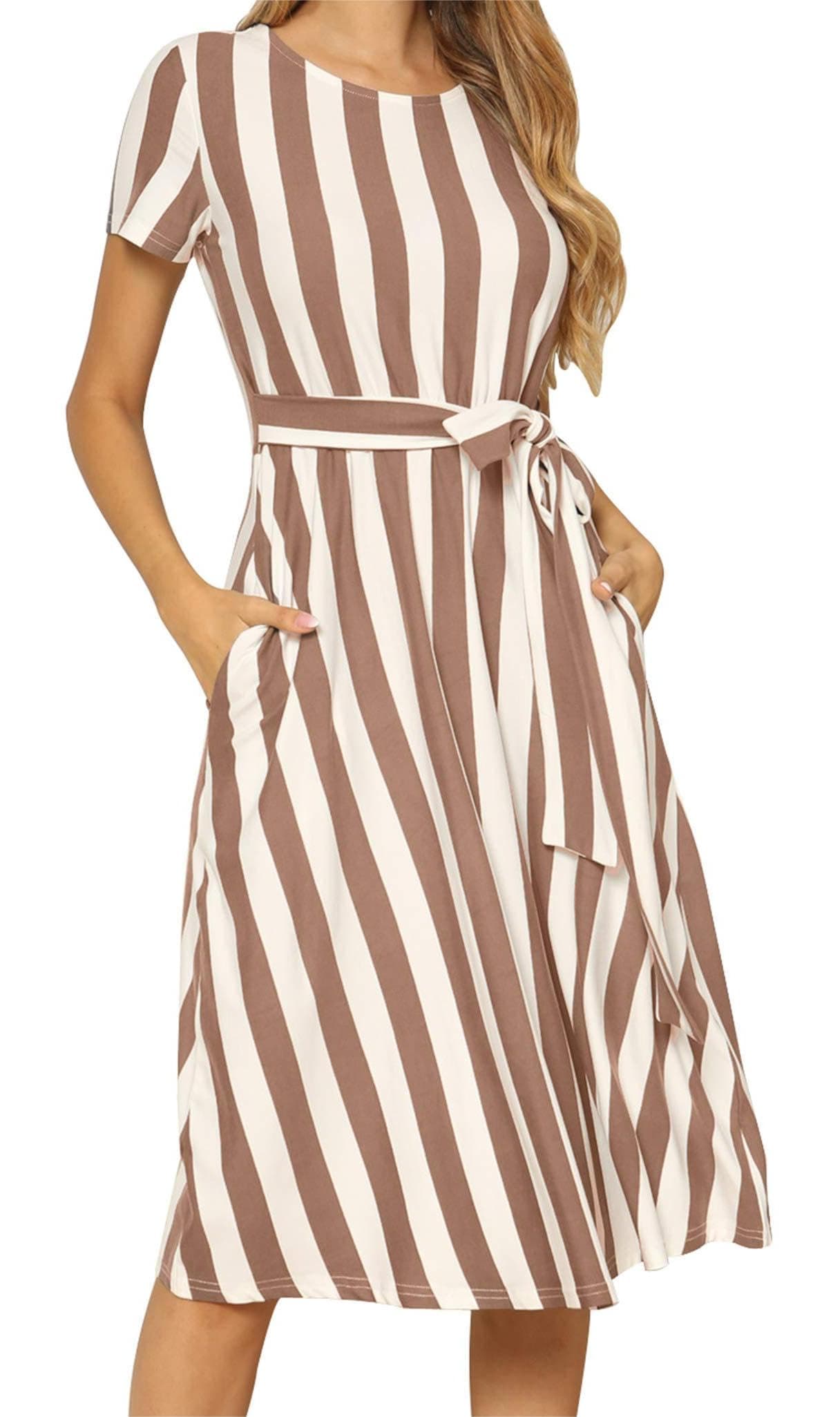 Midi Dress with Belt