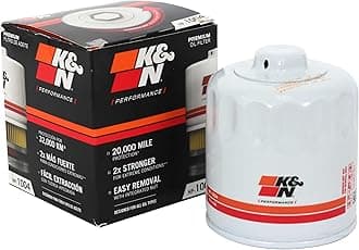 K&N Oil Filter - Spin-On 80x87mm compatible with Hyundai, Kia, Mitsubishi, Subaru, Honda, Acura (HP-1004)
