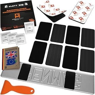 Number Plate Holder [Extra Strong & Universal] Frameless License Plate Holder for Cars | Invisible Car Registration Plate Frames | Weatherproof Adhesive | Removable License Plates