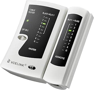 VCELINK GJ468 Network Cable Tester, RJ45 Ethernet Cable Tester for Cat5/Cat6/Cat7 LAN Cable & RJ11 Phone Cable