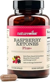 NatureWise Raspberry Ketones Plus with Green Tea Extract, Cayenne Pepper & Acai Berry - Supports Weight Management, Antioxidant Health & Energy Levels - Vegan & Gluten-Free - 120 Capsules