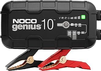 GENIUS10: 10A 6V/12V Smart Battery Charger – Automatic Maintainer, Trickle Charger & Desulfator with Overcharge Protection & Temperature Compensation – for Lead-Acid & Lithium Batteries
