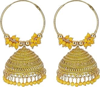 Shining Diva Fashion Latest Stylish Traditional Hoop Jhumki Earrings for Women & Girls