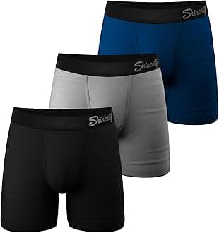 Shinesty Hammock Support Mens Boxer Briefs | Underwear Flyless | 3 Pack