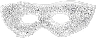 Eye See Gel Eye Mask, White - Cold Compress Ice Pack with Gel Beads - Microwave Safe for Heat Therapy - Great for Puffy Eyes, Dark Circles, Dry Eyes, Soothing Headaches
