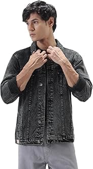 Men's Regular Fit Washed Full Sleeve Denim Jacket