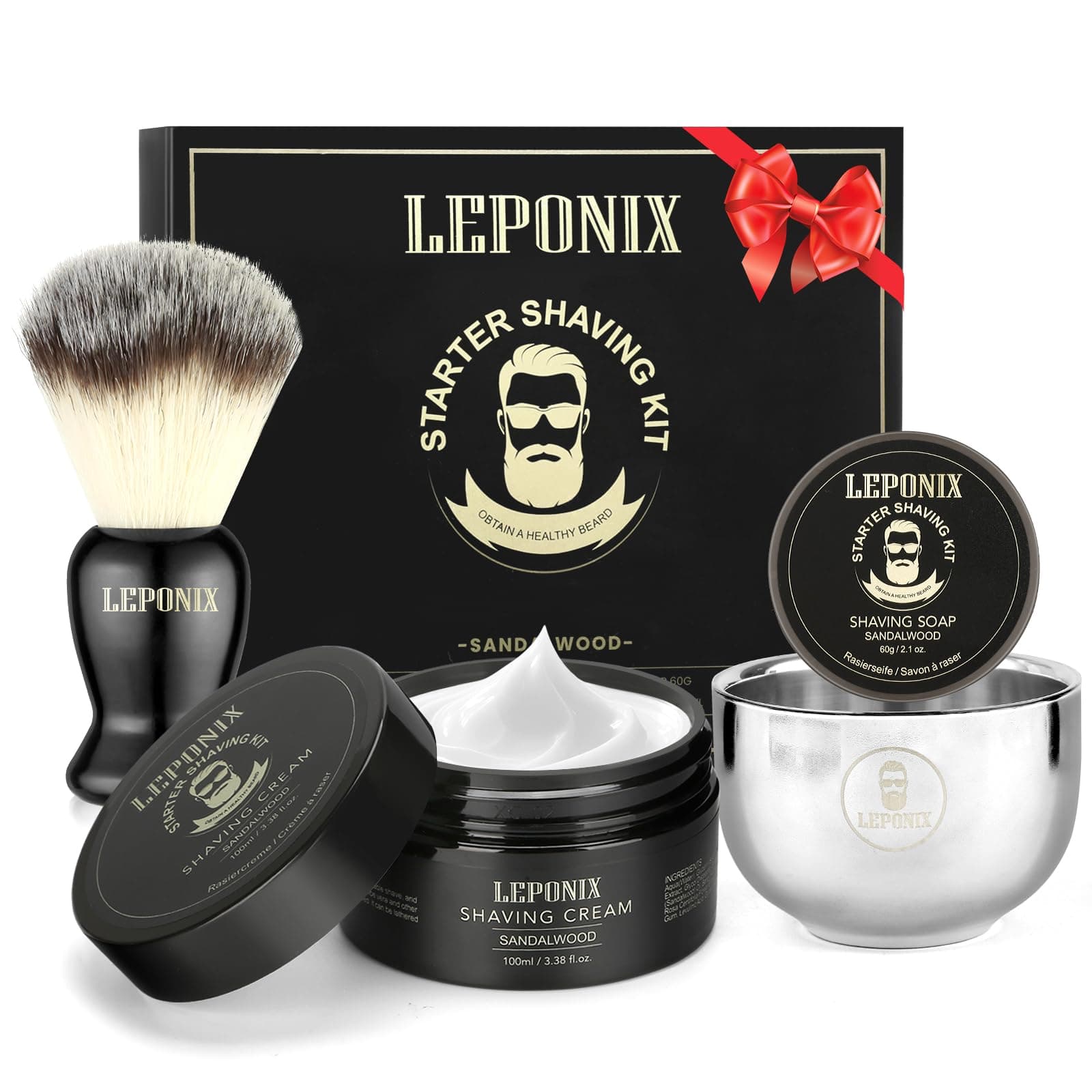 Shaving Kit for Men, Include Shaving Soap for Men, Shaving Brush, Shaving Cre...