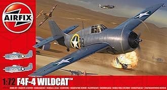 Airfix Model Airplane Kit Gift Set - A02070A F4F-4 Wildcat, Plastic Plane Model Kits for Adults & Kids 14+, Skill Level 2, 1:72 Scale WW2 Military Aircraft Models - Real Aeroplane Models for Beginners