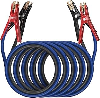Heavy Duty Jumper Cables - 4 Gauge 20 Feet 600Amp Automotive Booster Cables for Car Battery, for Car, SUV and Trucks, Jumper Cables Kit with Carry Bag, Gloves, Brushes (4 Gauge 20 FT)…