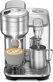 Vertuo Creatista Capsule Coffee Machine With Milk Frother Wand For Cappuccino, Flat White And Espresso By Sage, Brushed Stainless Steel (SVE850BSS4GUK1)