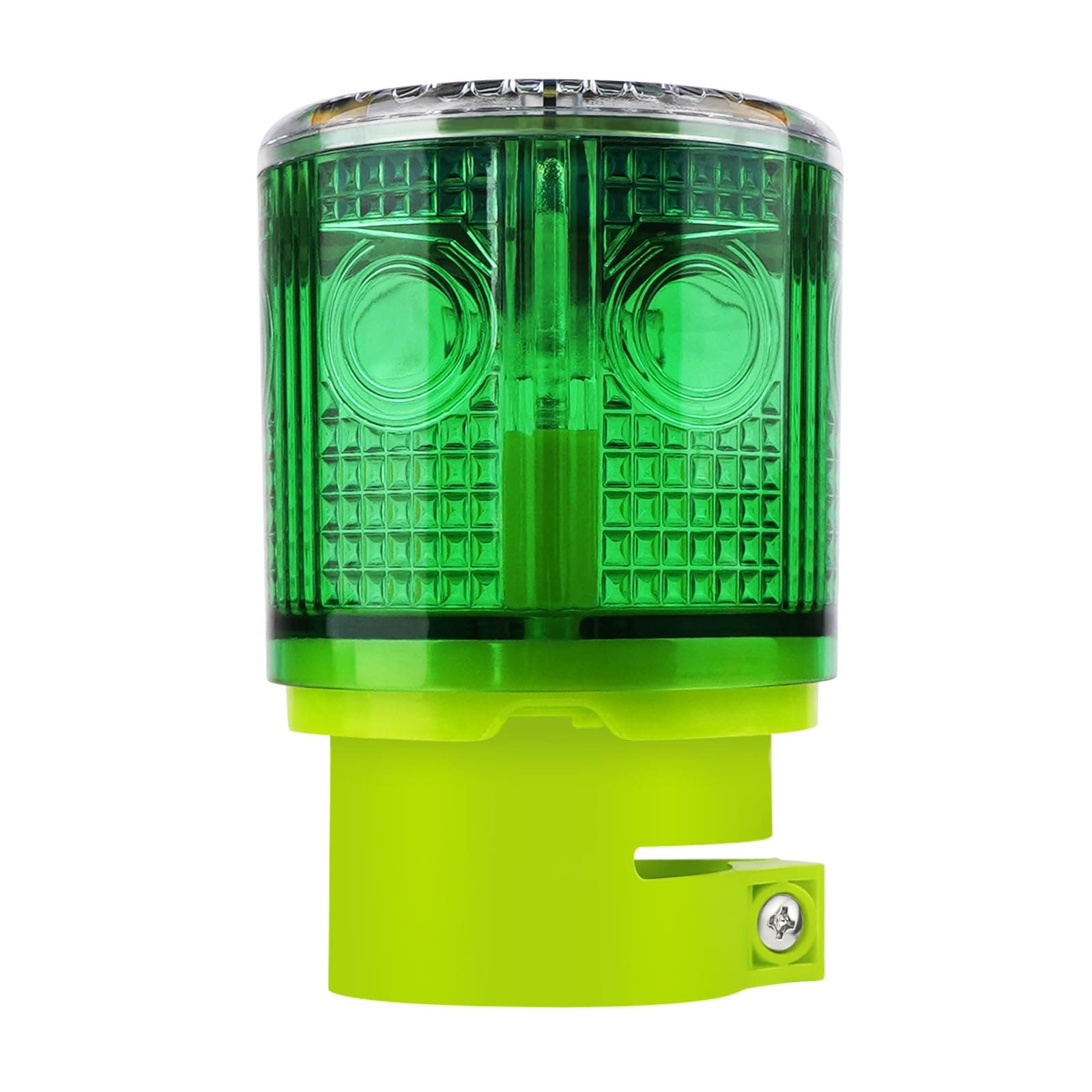 Aolyty Solar Strobe Warning Light 360 Degree Super Bright Waterproof IP54 for Construction Traffic Dock Marine Light Control Flashing (Green)