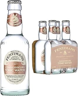 Connoisseurs Tonic Water - Botanically Brewed Water - Infused with Natural Botanicals and Quinine - Low Calorie, Gluten Free and Vegan Friendly Soft Drinks - 4 x 200 ml