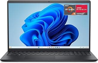 - 15 Laptop DC15255-15.6-inch FHD 120Hz Display, AMD Ryzen 5-7520U, 8GB LPDDR5 RAM, 512GB SSD, Radeon 610M Graphics, Windows 11 Home, Onsite Service - Carbon Black