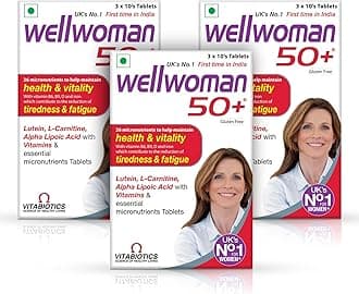 50+ Multivitamins For Women Over Age 50 Years With Vitamins, Iron, Calcium, Amino Acids To Support Menopausal Symptoms, Maintain Energy, Vision & Heart Health|30 Tablets(Pack Of 3)