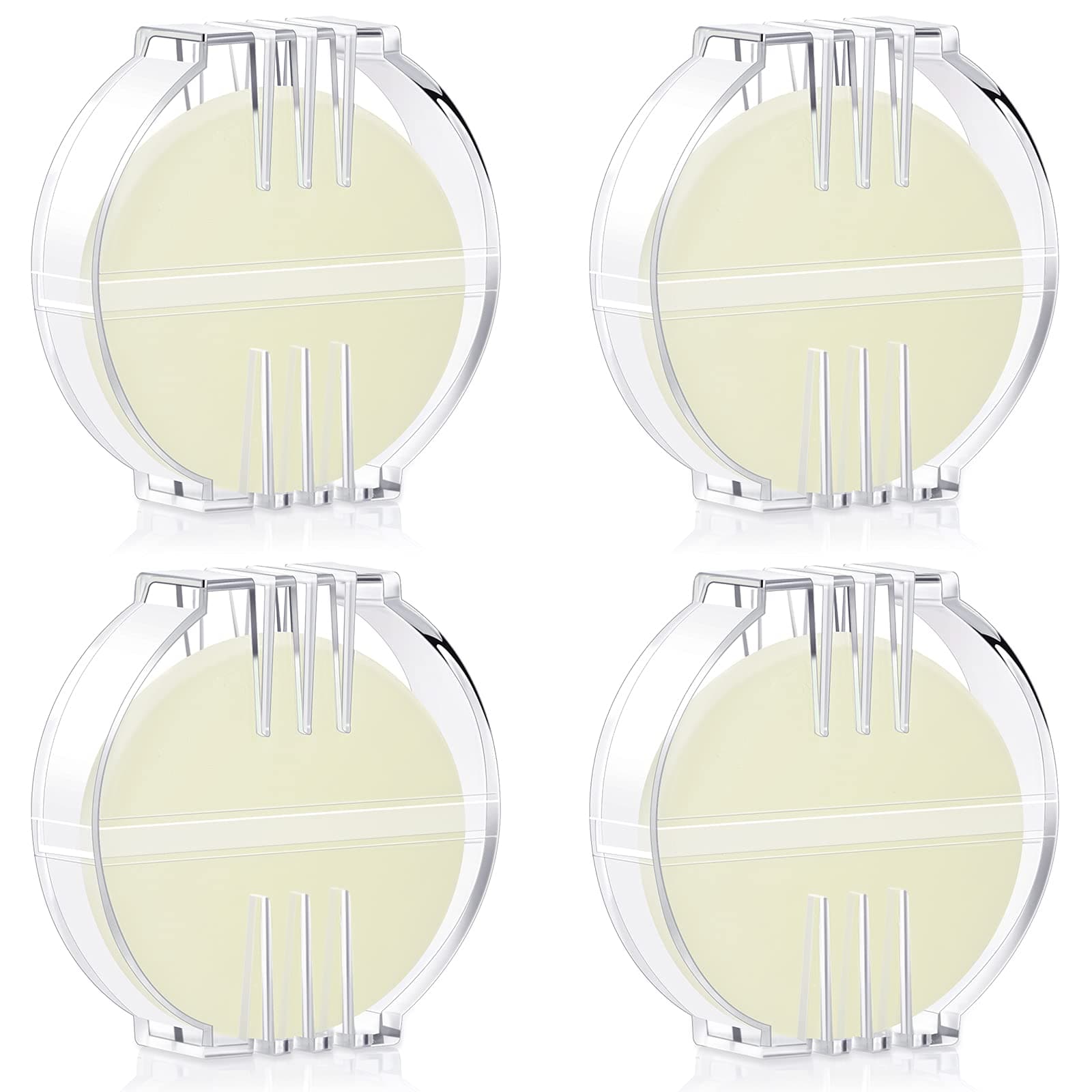 4 Pcs Thread Wax Thread Conditioner Beeswax for Hand Sewing Embroidery Beeswax Floss Conditioner for Quilting Sewing Strengthening Line Embroidery Wax (Colorless,Clear Case)