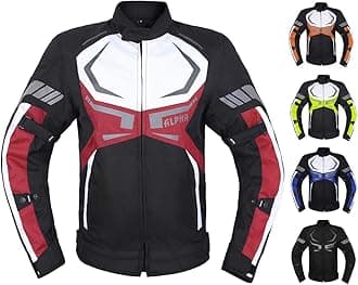 ALPHA CYCLE GEARMOTORCYCLE JACKET MENS CE ARMORED BIKERS RIDING RACING WATERPROOF ALL SEASON JACKET