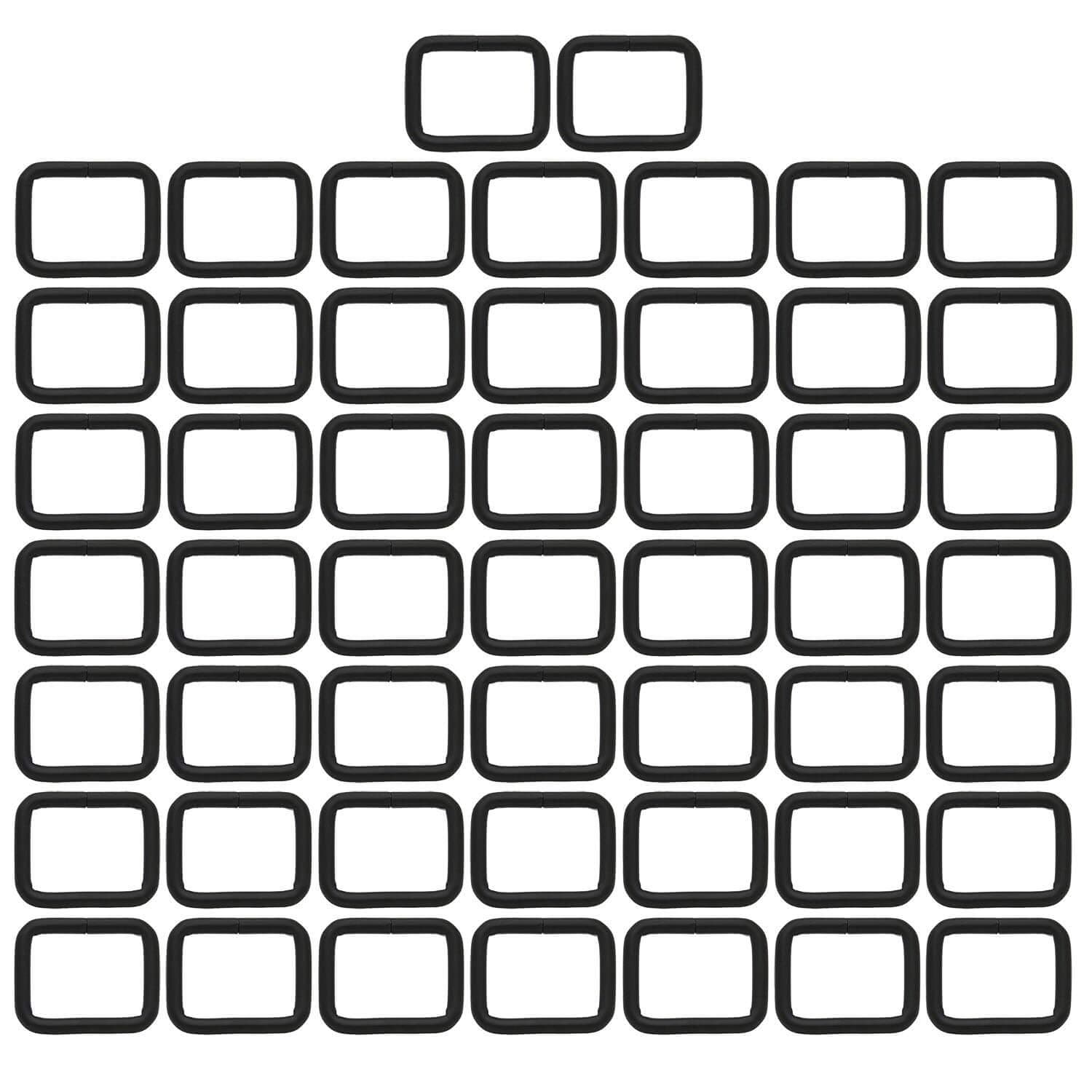 Metal Rectangle Ring Buckles Square Strap Webbing Belt Rings for Bag Purse Non Welded 3/4 x 5/8 Inch