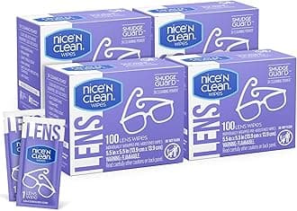 Nice 'N CLEAN SmudgeGuard Lens Wipes (400 Total Wipes) | Individually-Wrapped...