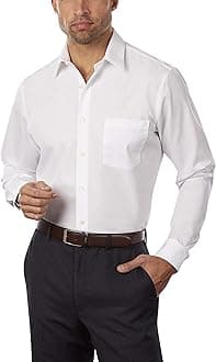 Van HeusenMen's Dress Shirt Fitted Poplin Solid