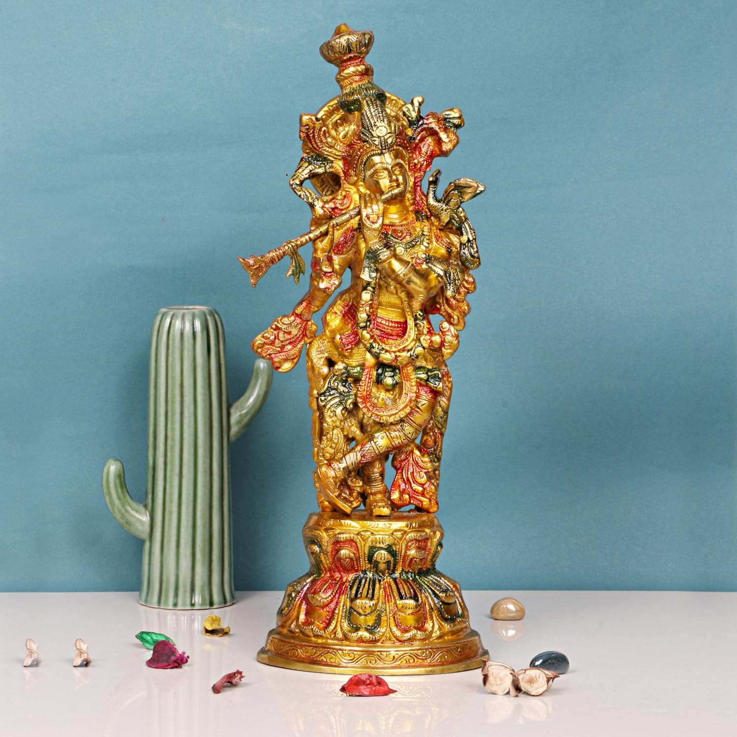 ARTVARKO Brass Krishna Murti (15in)