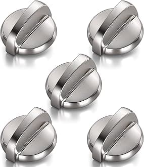 5 Pack WB03T10284 Oven Knobs Replacements for GE, 191D5100 Stove Knons Compatible with GE Range Stove Oven Replaces 1373043 AP4346312 AH2321076 EAP2321076 PS2321076