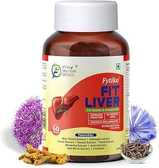 Fytika Healthcare Products Fit Liver | Liver Detox Supplement| For Healthy and Strong Liver| Enriched with Milk Thistle, Kutki, Punarnava, Bhumi Amla and Probiotics| 60 Tablets